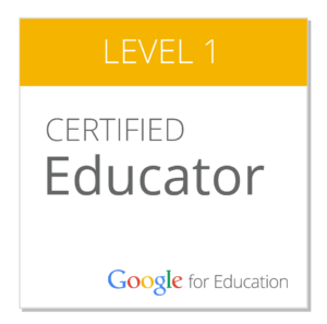 Certified Level 1 Educator Google for Education