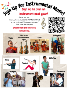Banner that says "Sign Up for Instrumental Music at Fleet"