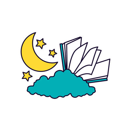 Book with stars and moon